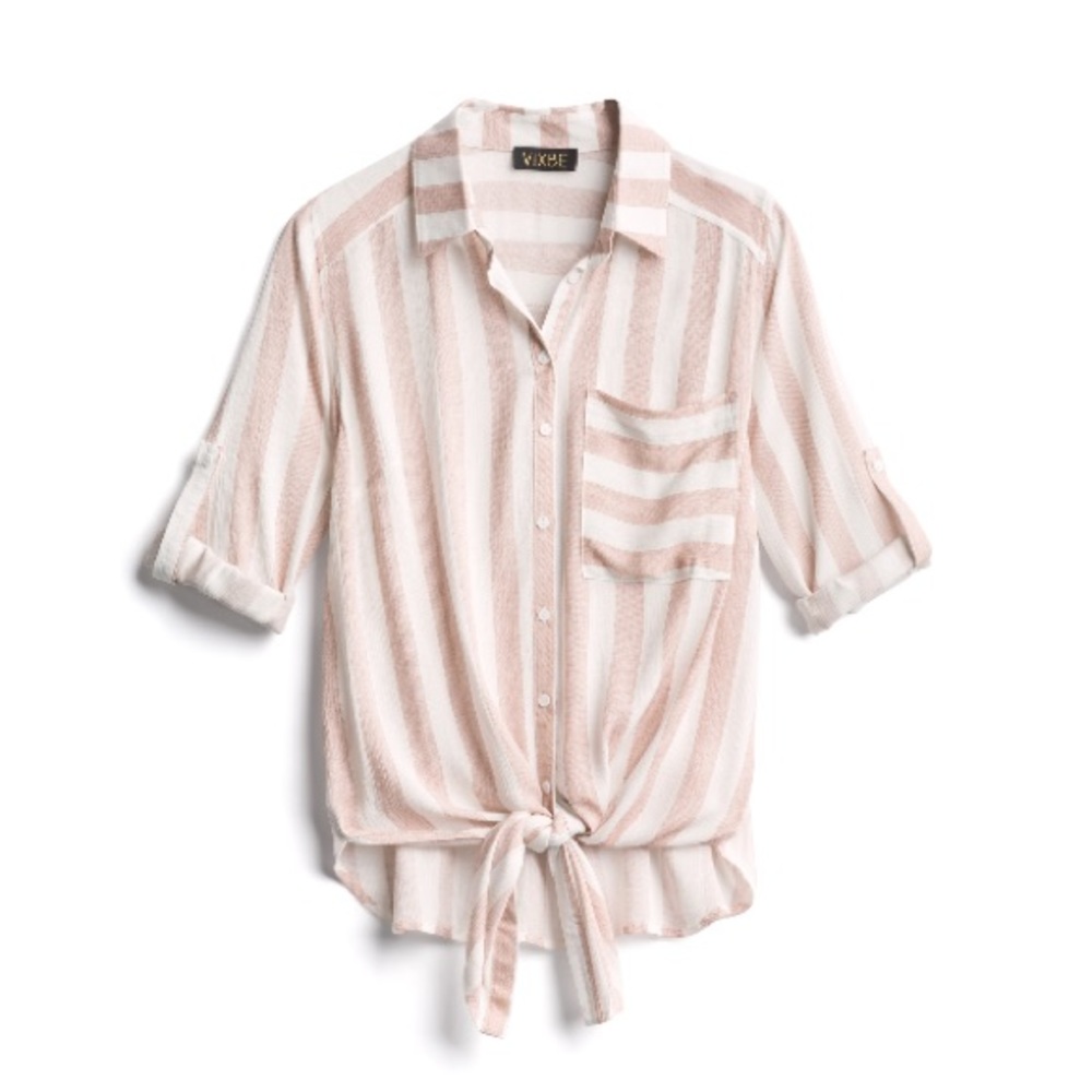 Button tie shirt